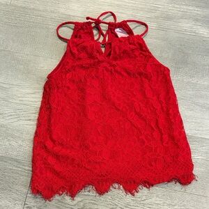 No Boundaries Vibrant Red Top